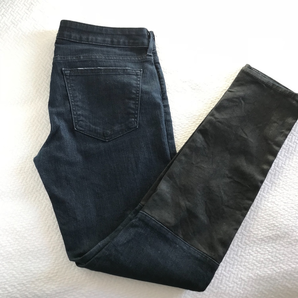 Rich & Skinny two tones faux leather skinny jeans